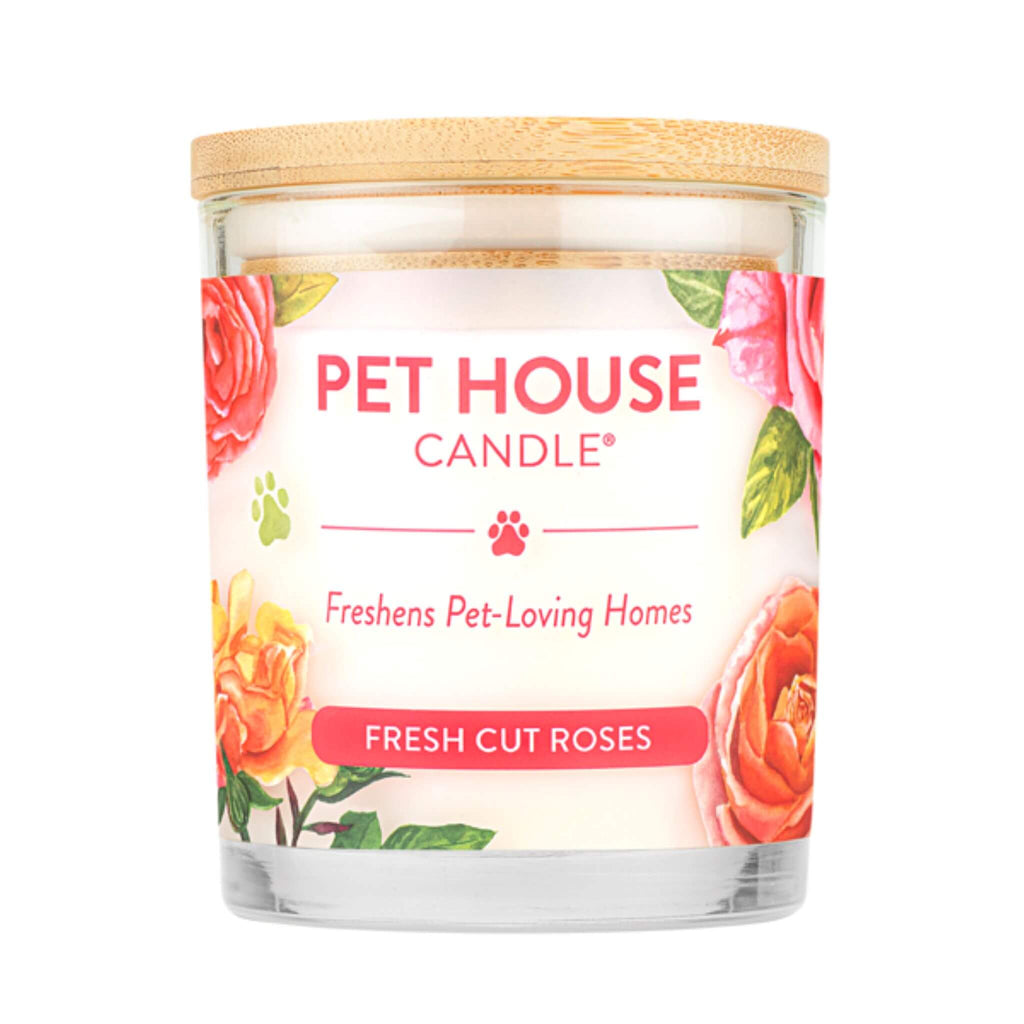 All Fur One Pet House Candle - Fresh Cut Roses