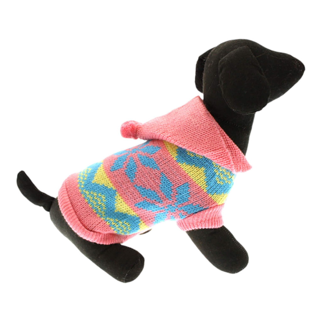 Alpine Hooded Dog Sweater - side view