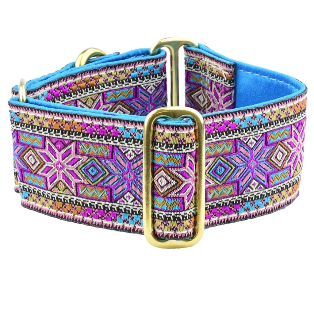 Americana Star 2" Wide Satin-Lined Martingale Dog Collar