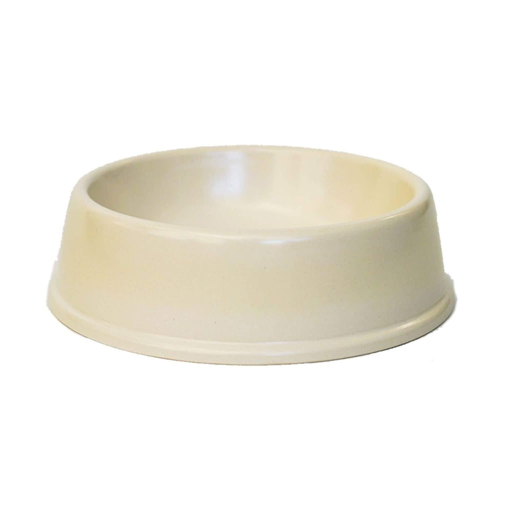 Bamboo Dog Bowl in Cream