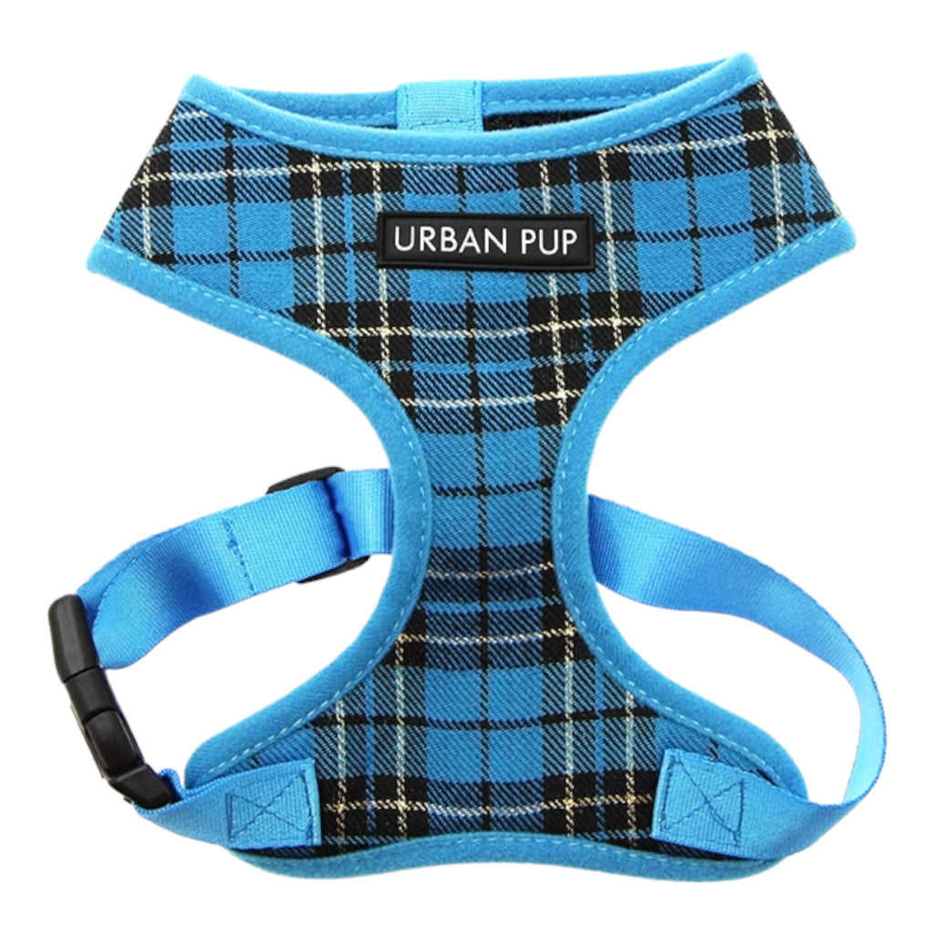 Blue Tartan Dog Harness