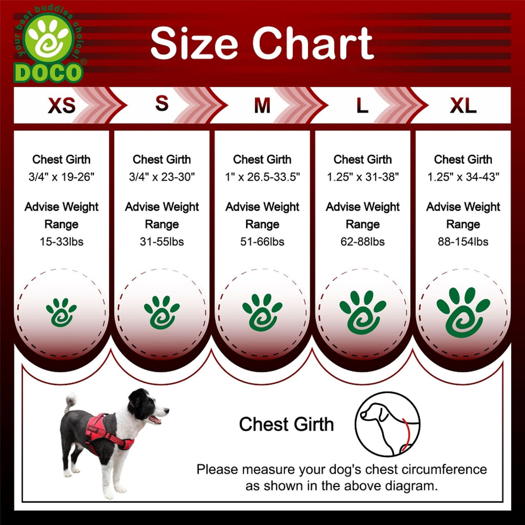 DOCO Size Chart