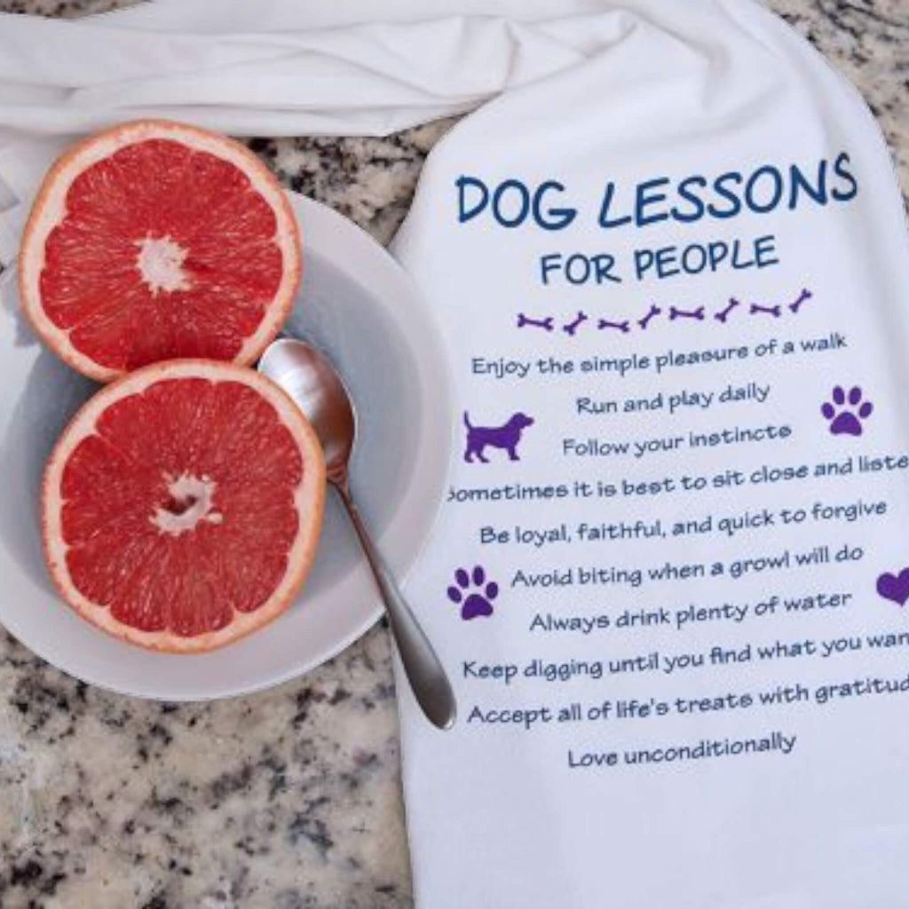 Dog Lessons for People Kitchen Towel