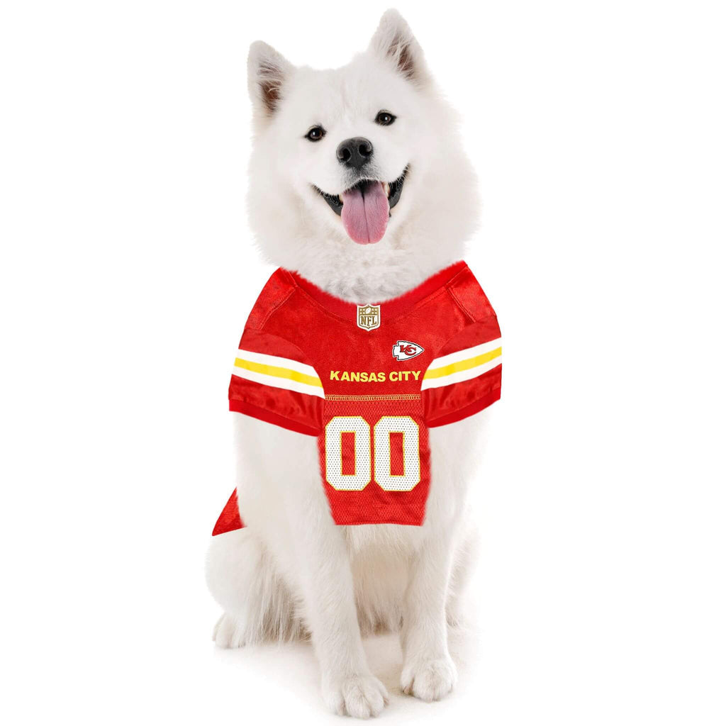 Dog models NFL Kansas City Chiefs Mesh Dog Jersey