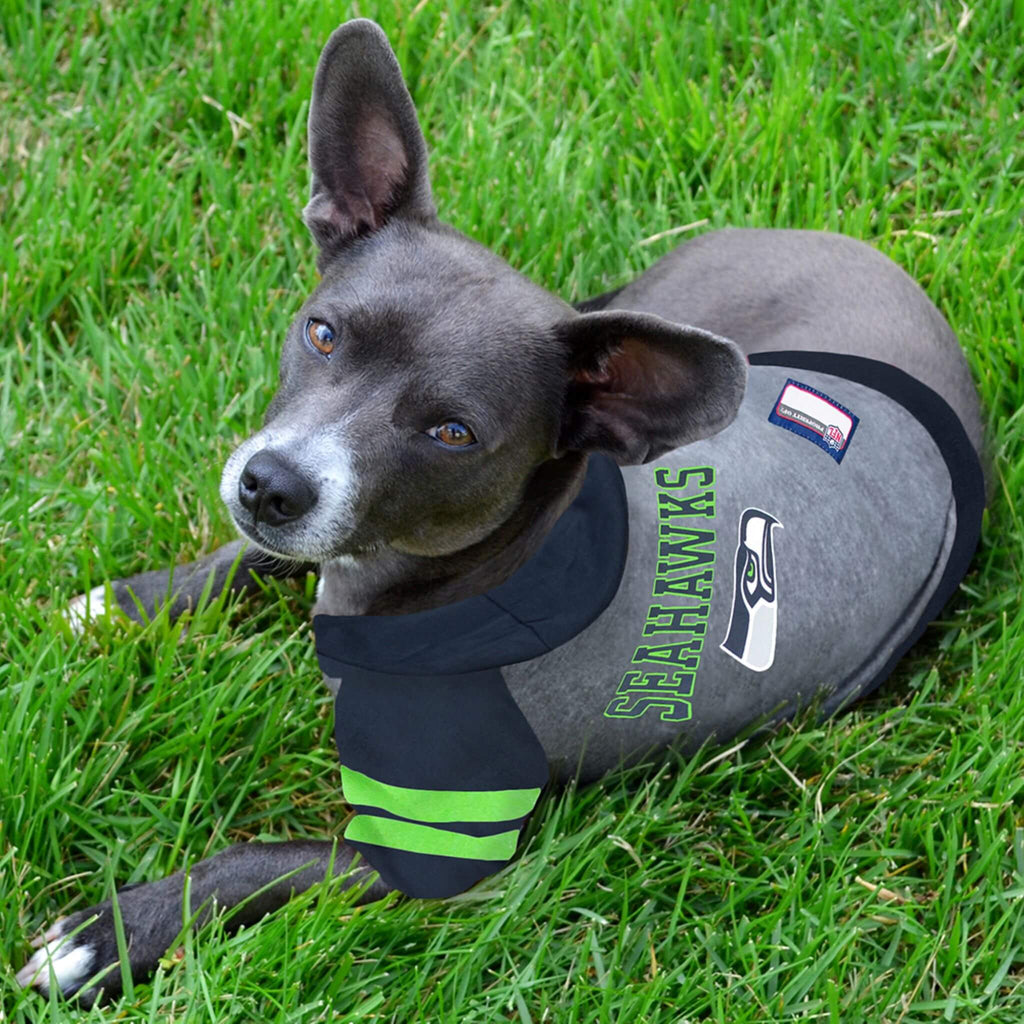 Dog models Seattle Seahawks Hooded Dog T-Shirt