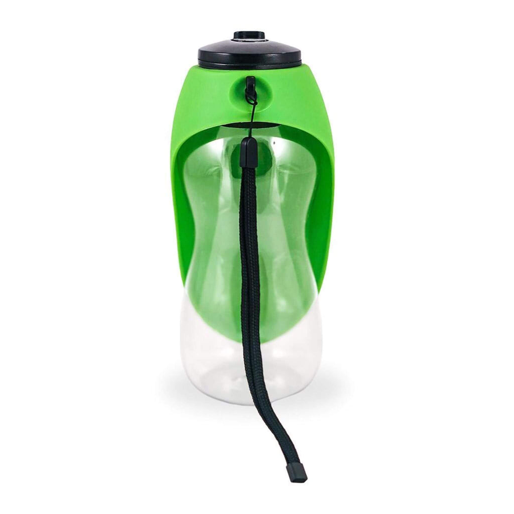 Fold-A-Bowl Green Silicone Portable Pet Water Bottle