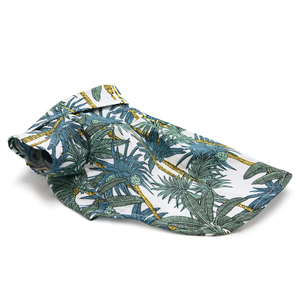 Folded view of the Tropical Leaf Dog Shirt