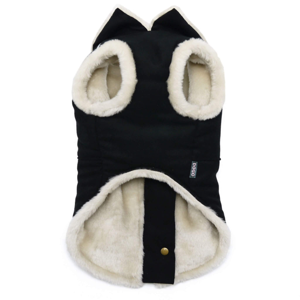 Furry Runner Dog Coat - inside view