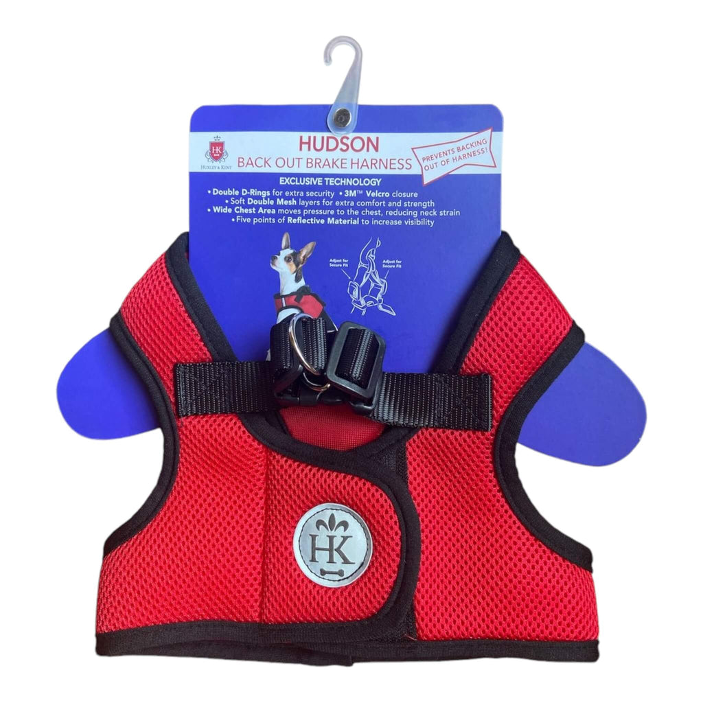 Hudson Back Out Brake Dog Harness in Red