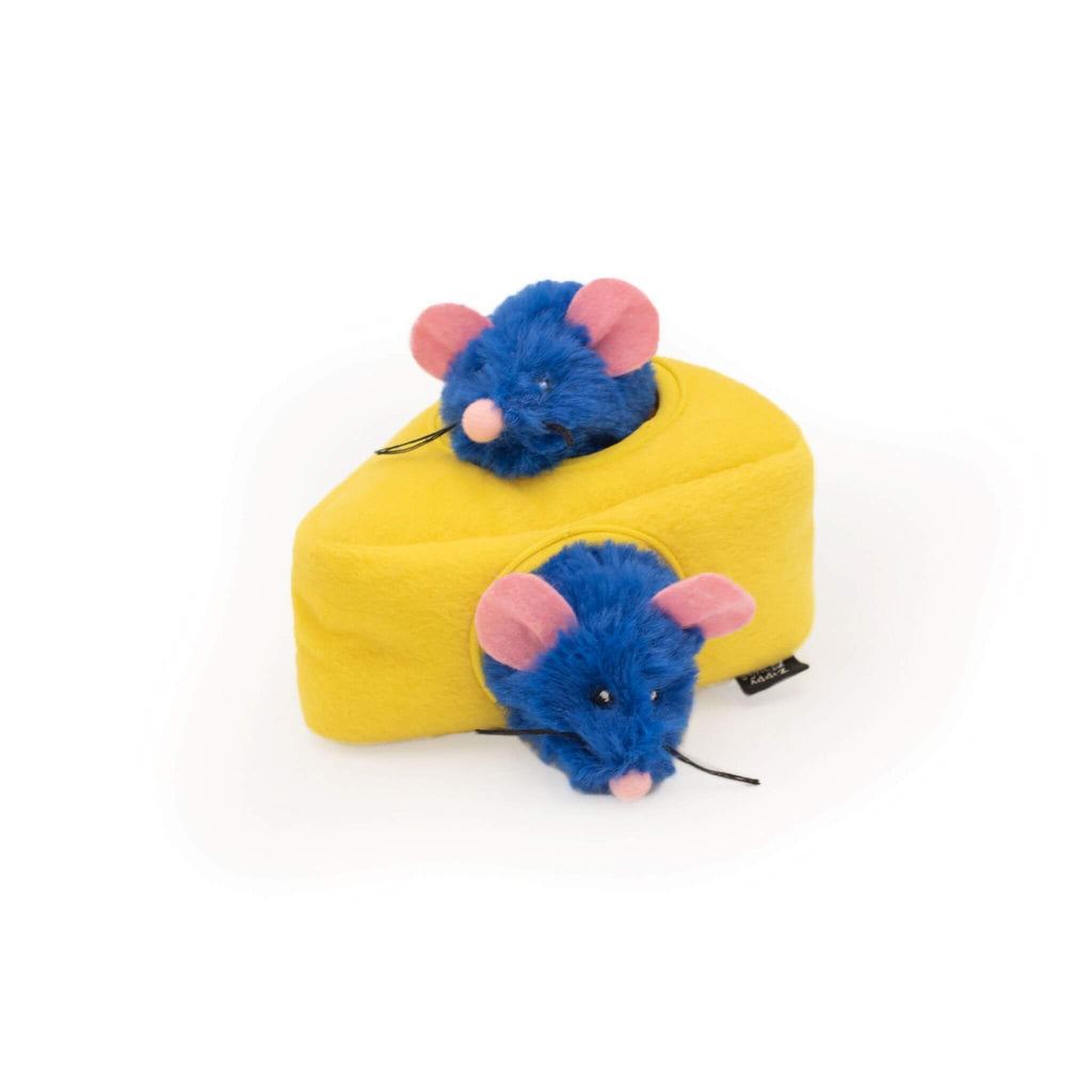 Mice 'N Cheese ZippyClaws Burrow Plush Cat Toy