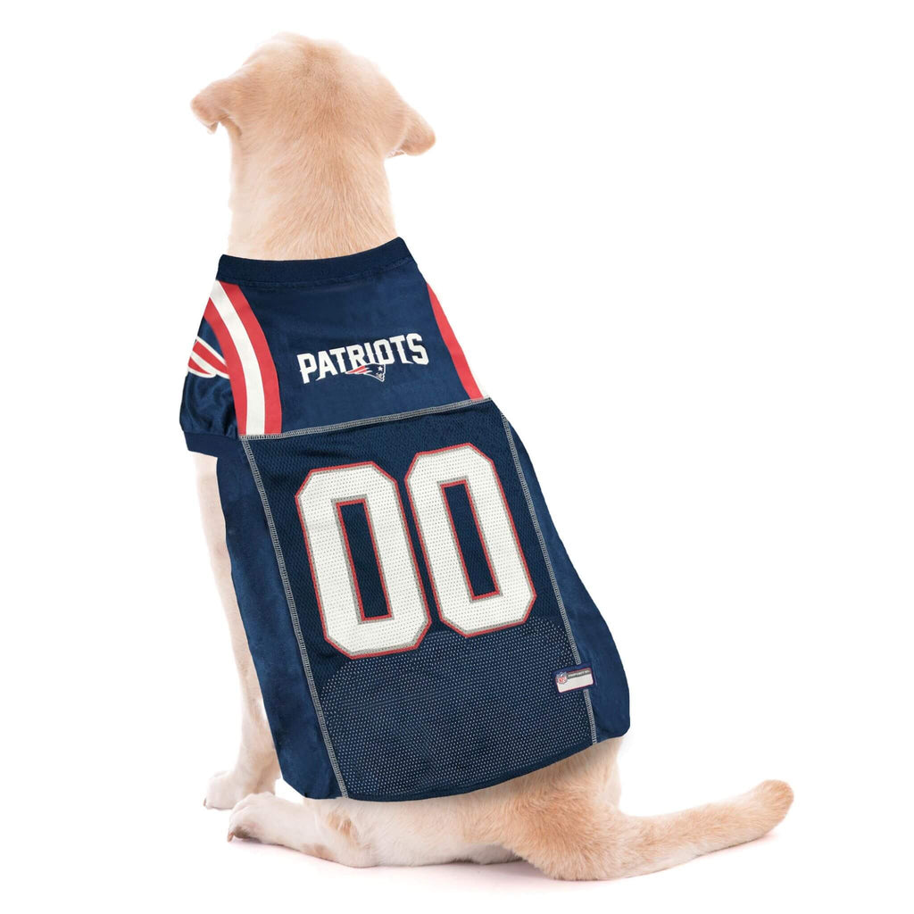 New England Patriots NFL Dog Jersey - looking at the back