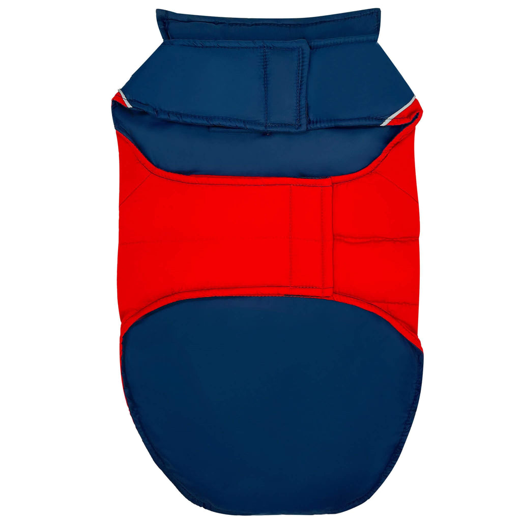 New England Patriots Pet Puffer Vest - underside view