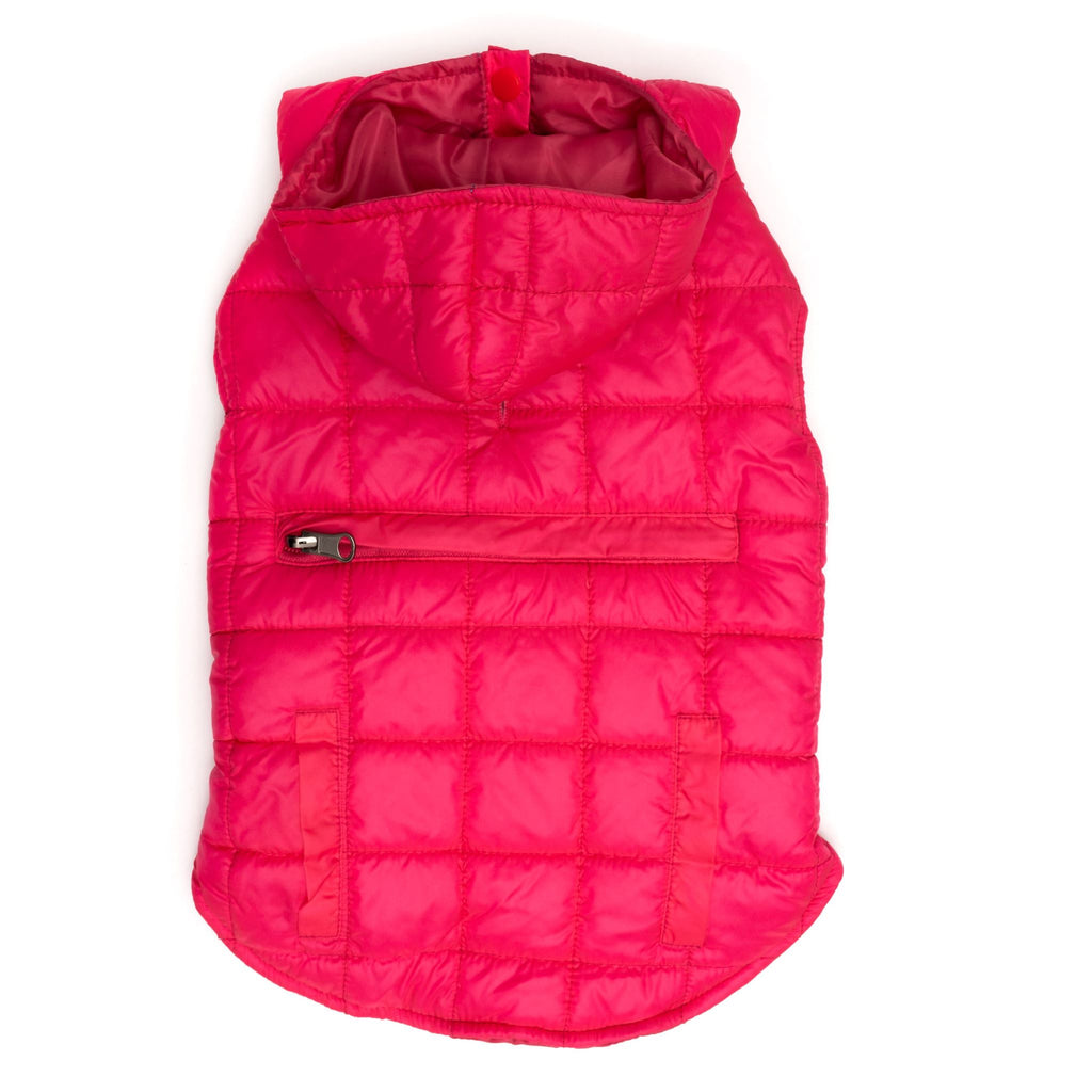 Packable Puffer Dog Jacket in Pink