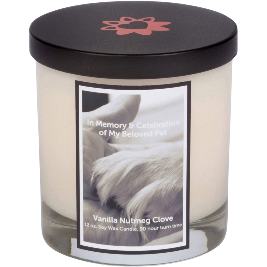 Paw in Hand Memorial Candle