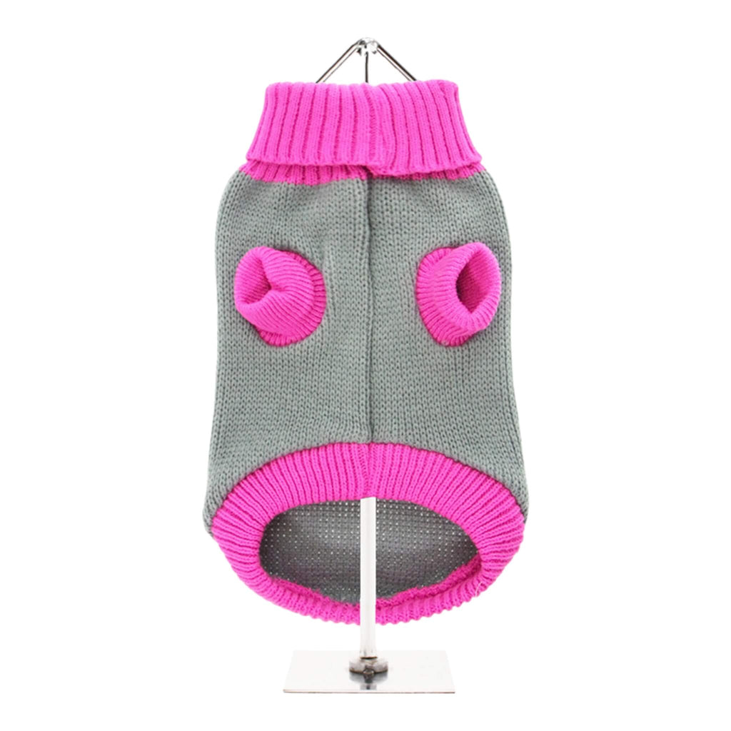 Pink Paw Dog Sweater - underside view