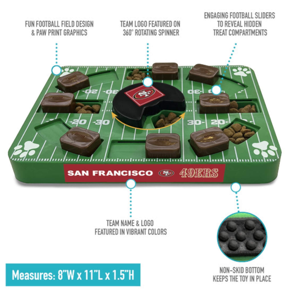 San Francisco 49ers Dog Puzzle Toy Features