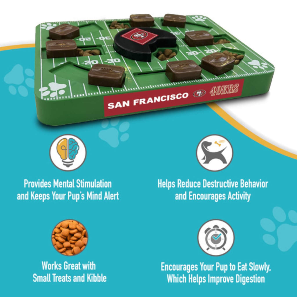 San Francisco 49ers Dog Puzzle Toy provides natural stimulation