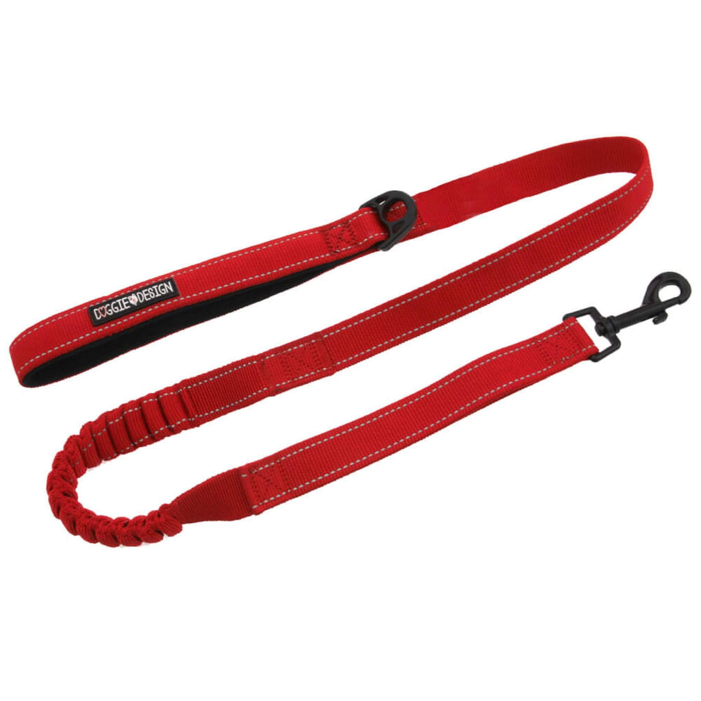 Soft Pull Traffic Dog Leash in Red