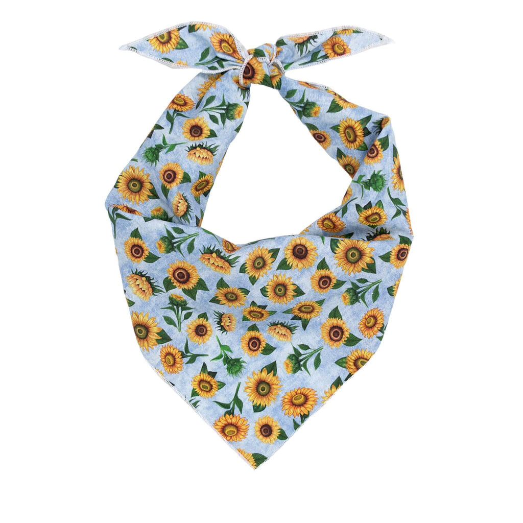 Sunflowers Tie-On Dog Bandana