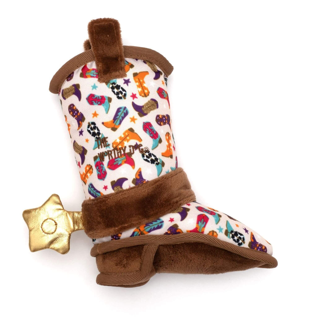 Wild, Wild West Boot Tough Dog Toy is built to last