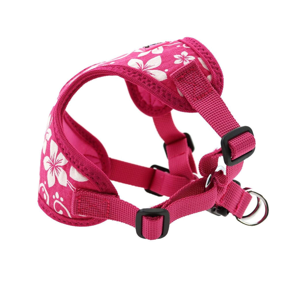 Wrap and Snap Choke Free Dog Harness in Hibiscus Pink - side view