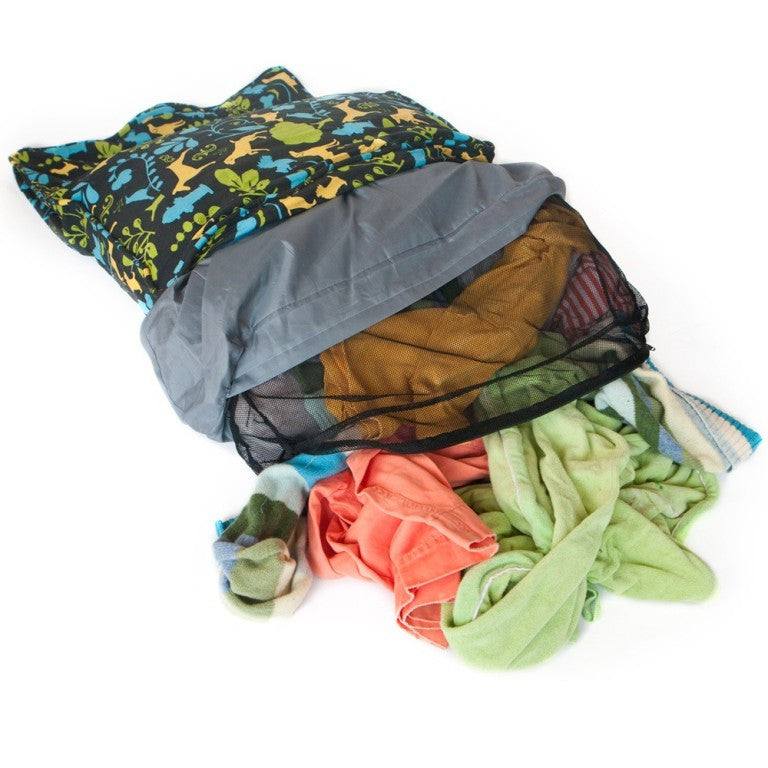 Stuff old clothes and blankets into a stuff sack