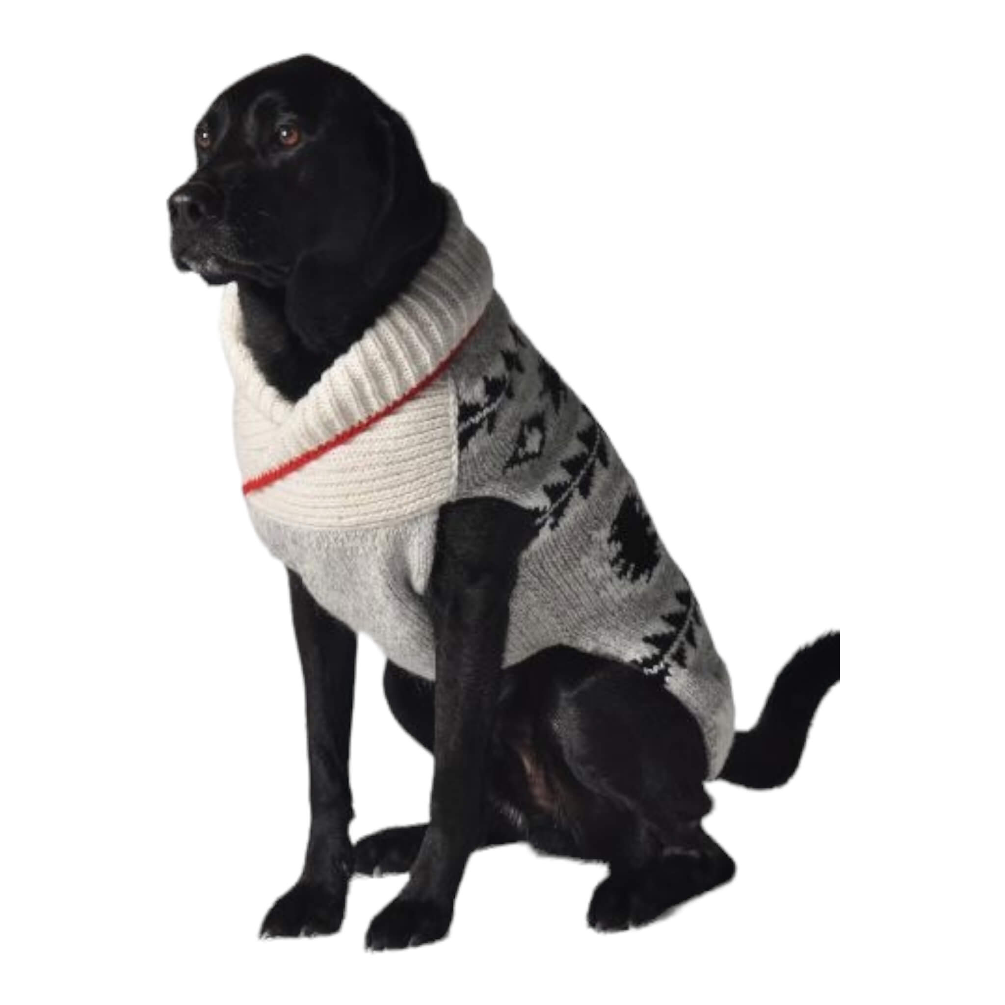 Light Blue Fairisle Wool Dog Sweater - Chilly Dog