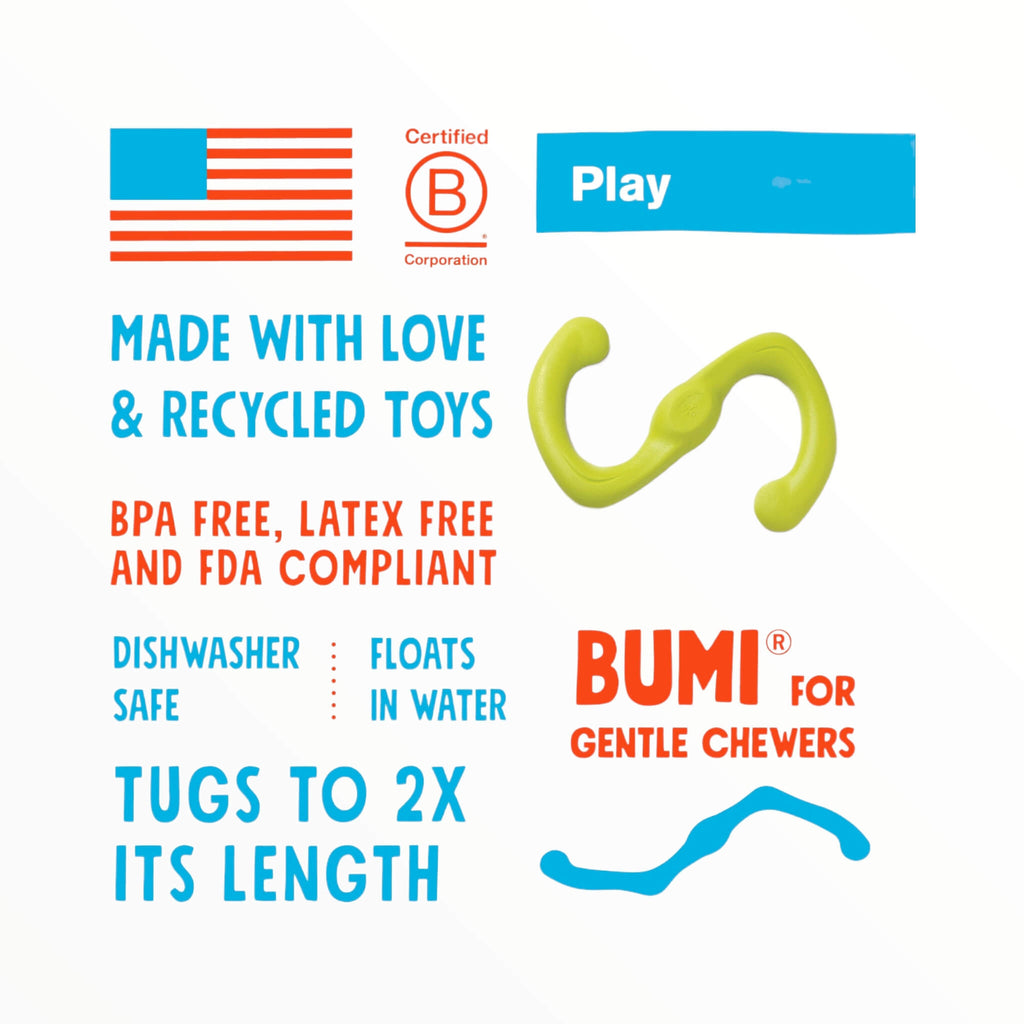 Bumi Dog Tug Toy for gentle chewers