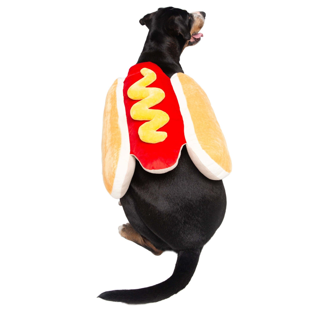 Dog looks just like a hot dog in his Halloween Costume