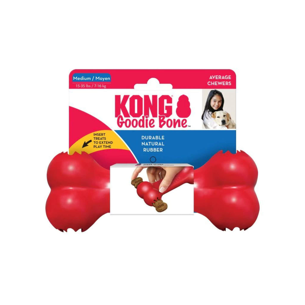 KONG Goodie Dog Bone Chew Toy in Red - Medium