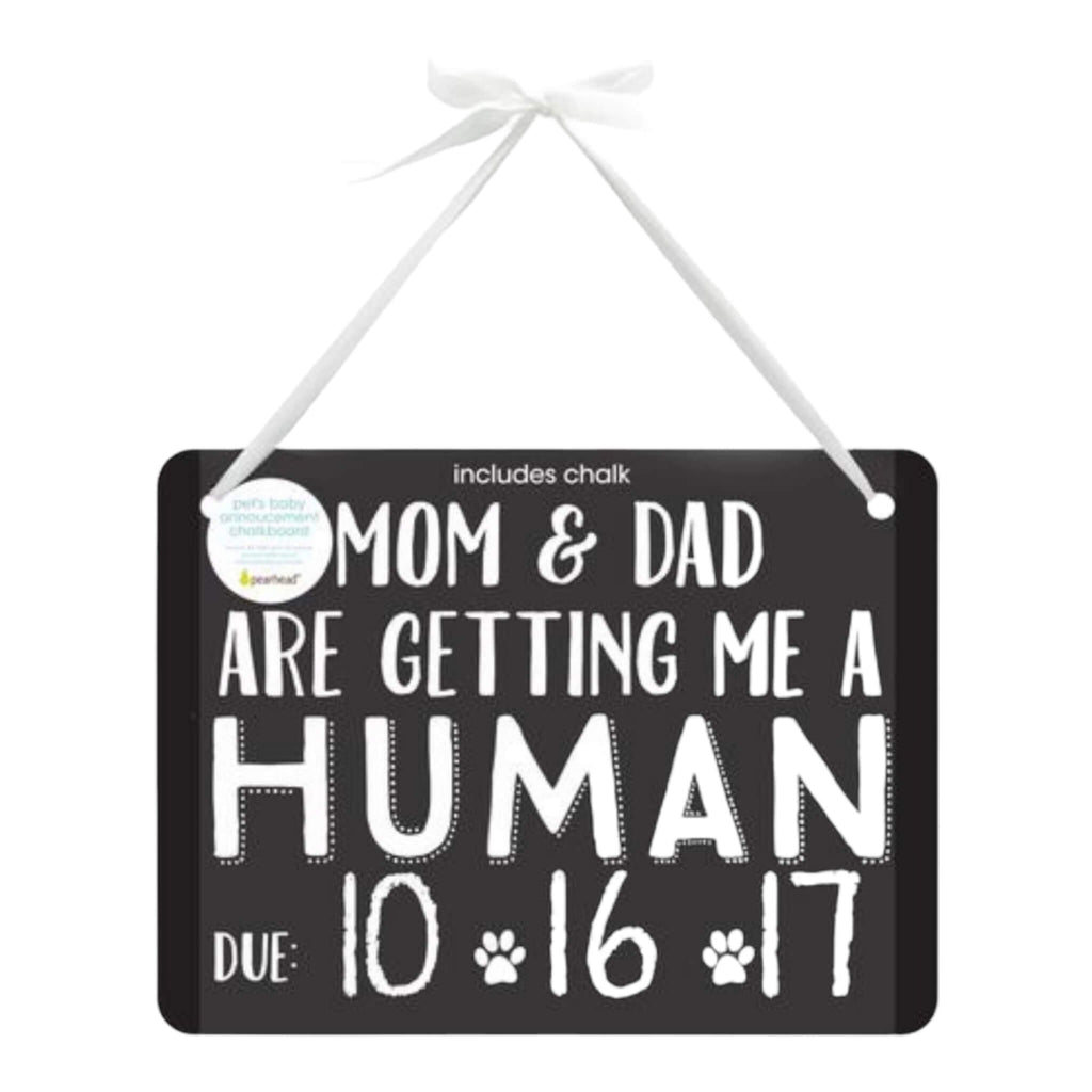 Mom and Dad Are Getting Me a Human Announcement Chalkboard