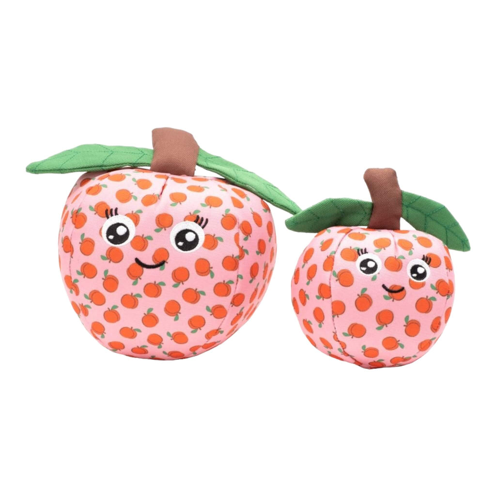 Peachy Keen Plush Dog Toy Comes in Large and Small Sizes