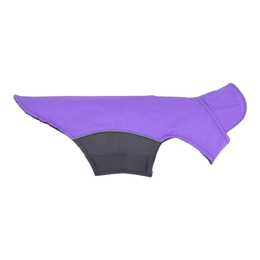 Purple Apex All-Weather Dog Coat - side view