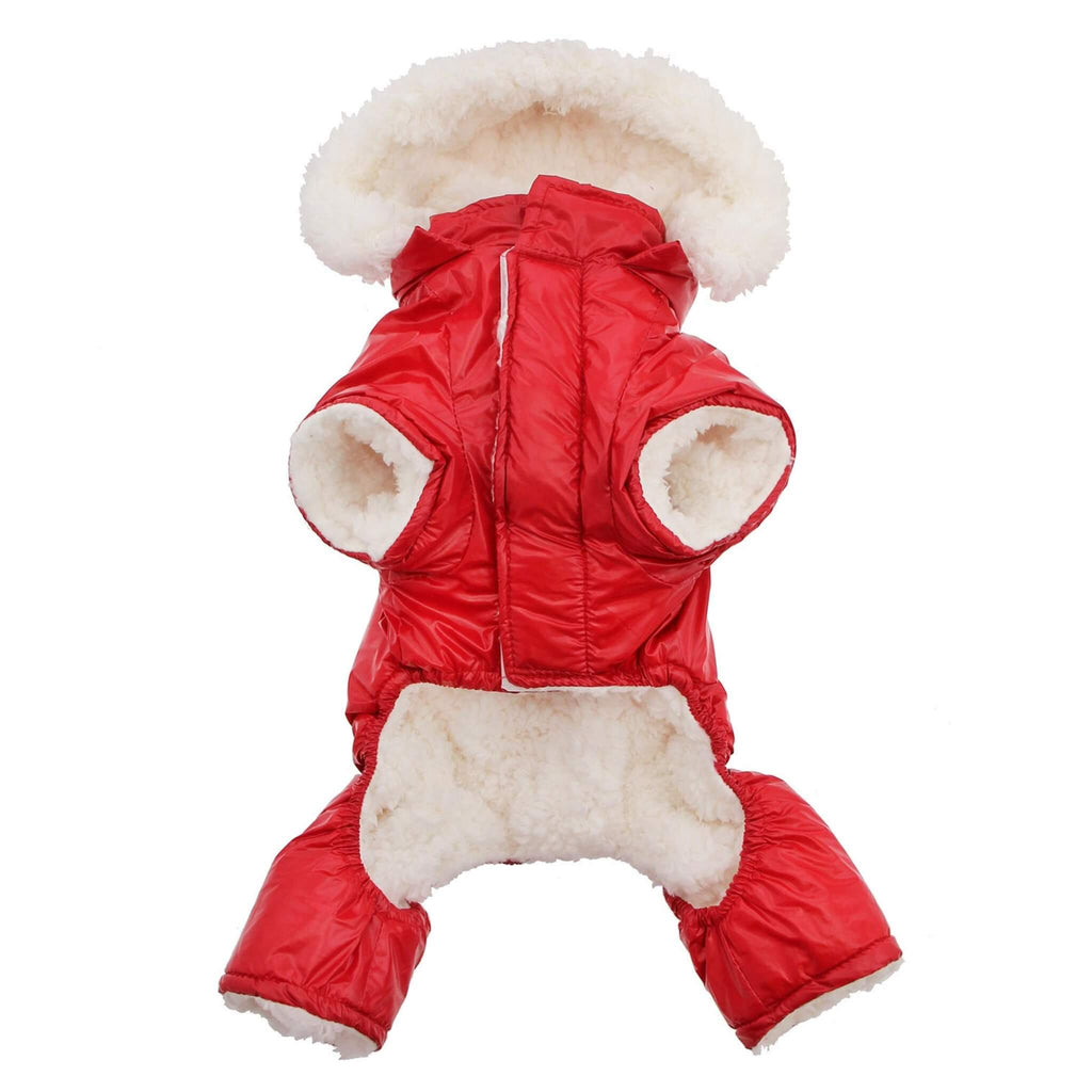 Ruffin It Dog Snow Suit Harness with Removable Hood - Inside View