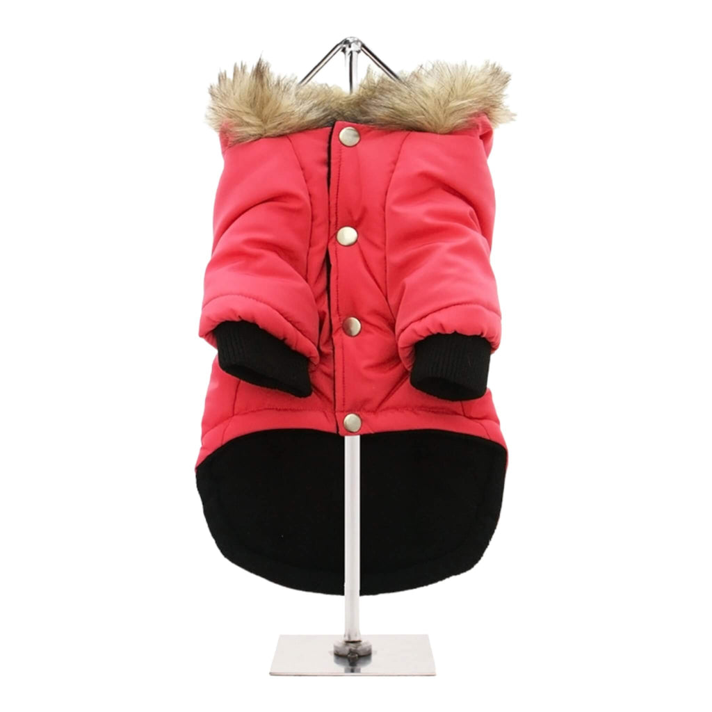 Salmon Pink Alpine Dog Coat - underside view