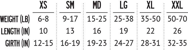 seattle-slicker-raincoat-size-chart