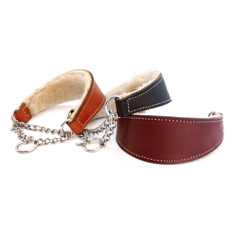 Shearling-lined Martingale Dog Collar Group