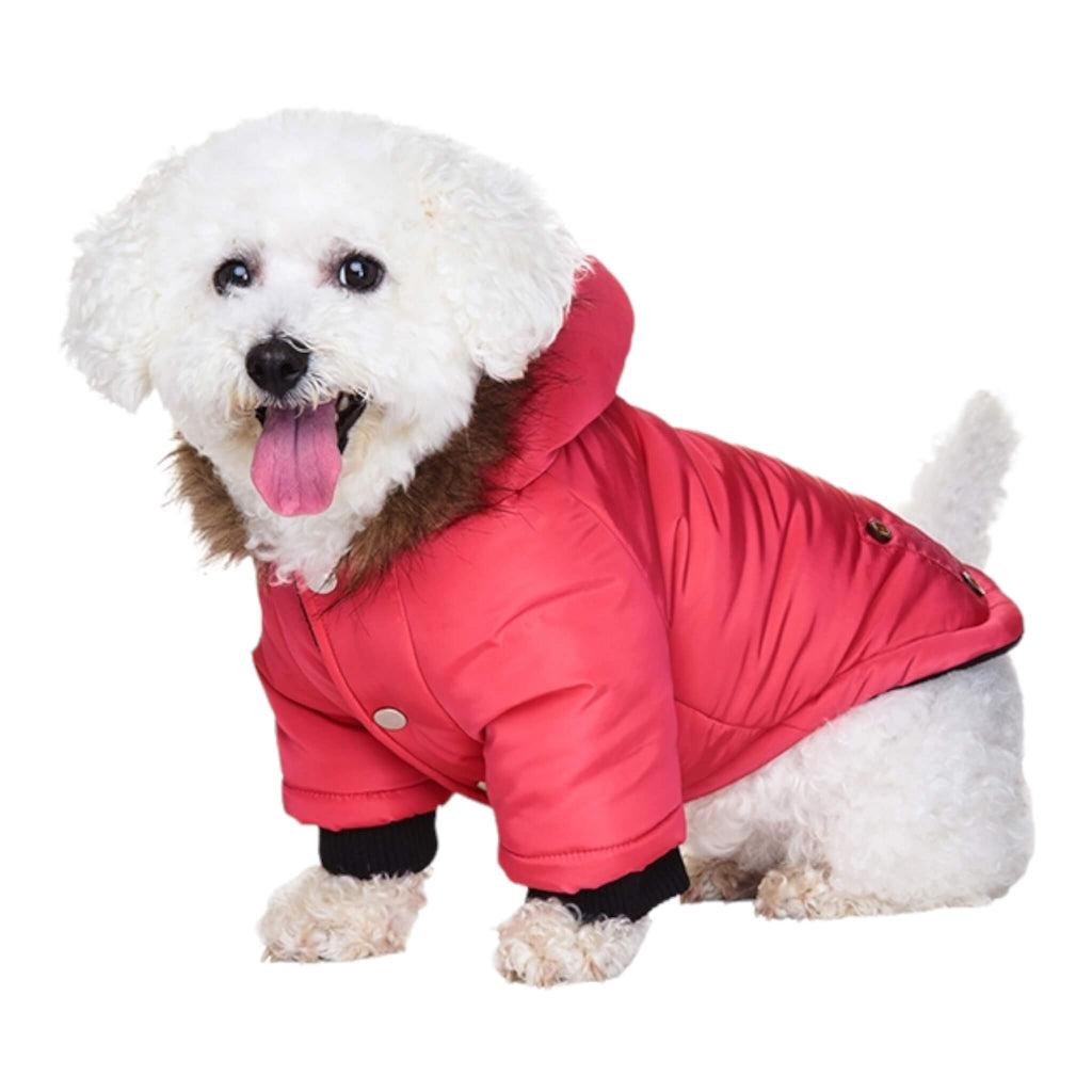 Small breed dog models Salmon Pink Alpine Dog Coat