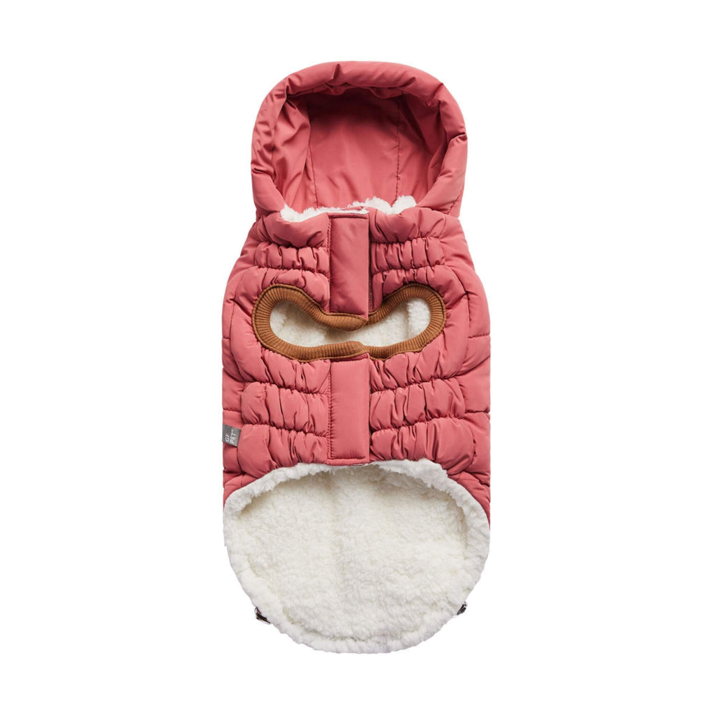 Super Puff Dog Parka in Pink Featuring Elastofit Technology