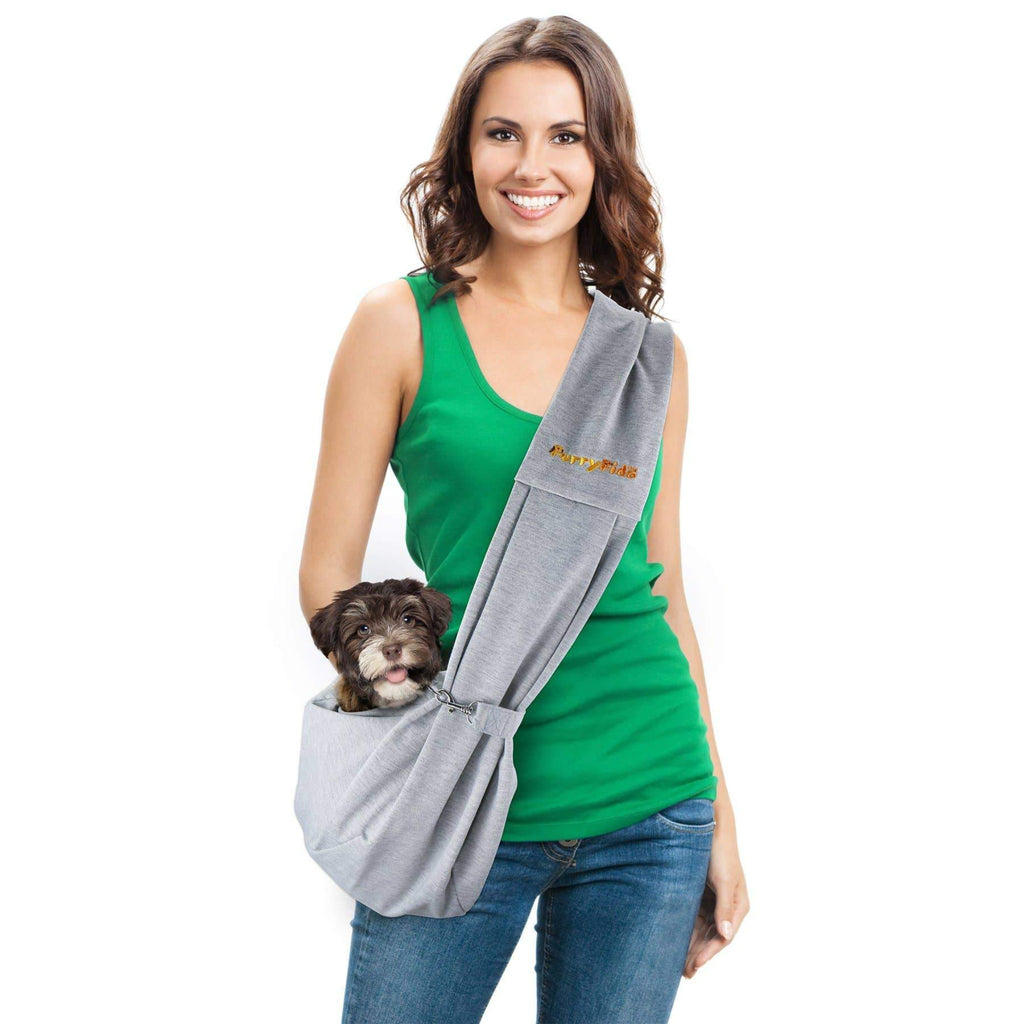 The Classic Grey Pet Sling makes carrying your small pet simple