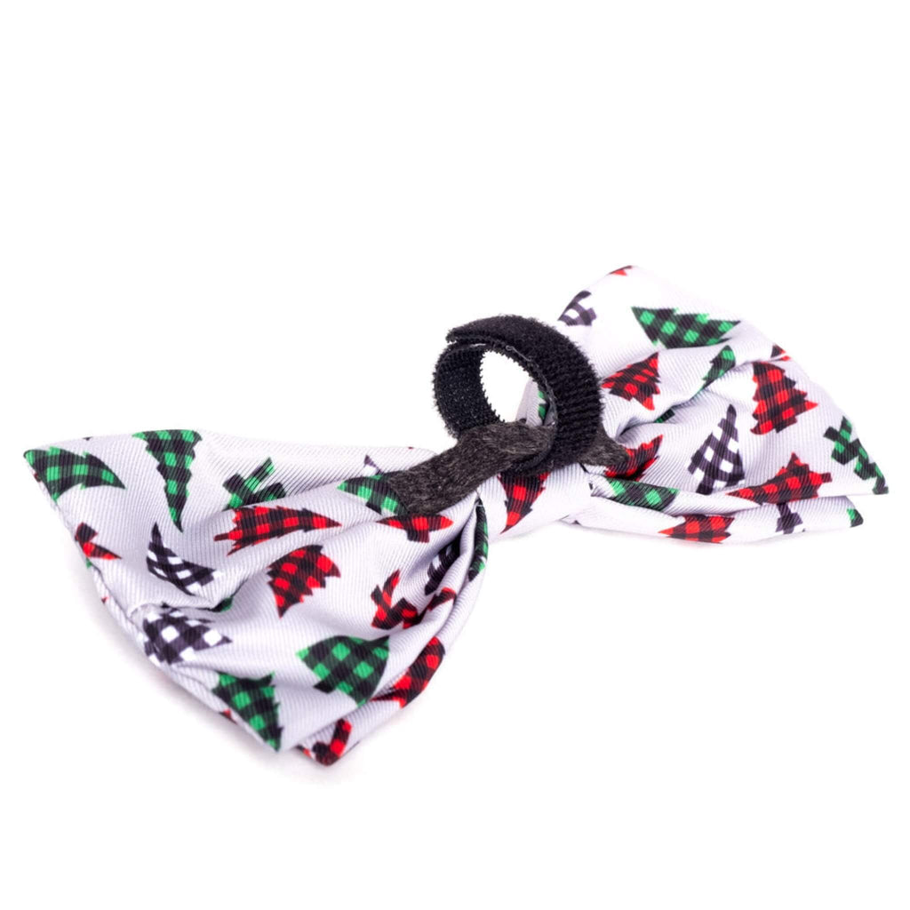 Woodlands Dog Bow Tie features secure double-sided touch fastener strip